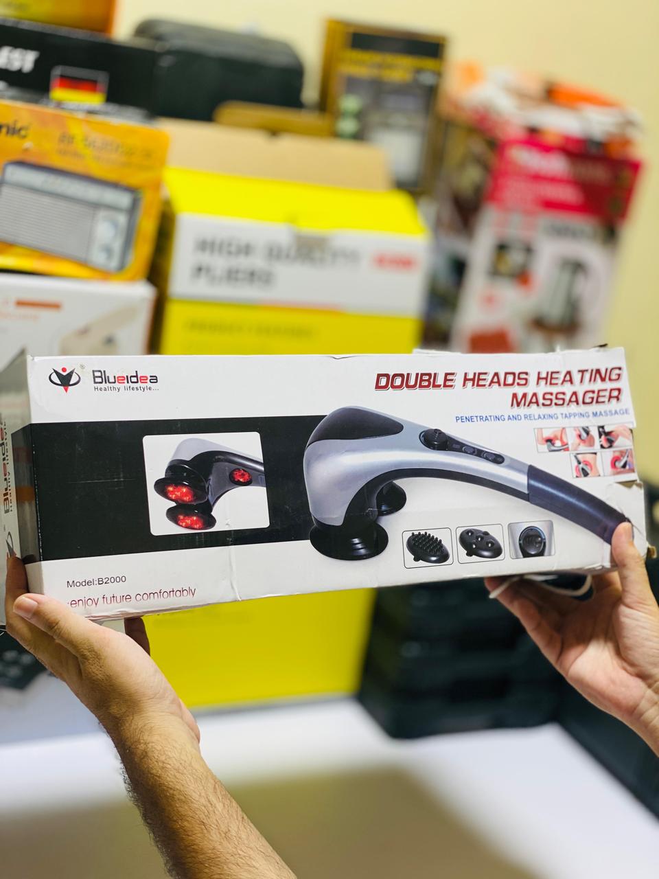Full Body Handheld Double Head Massager With Infrared Heat Technology For Muscle Relief Relaxation And Circulation