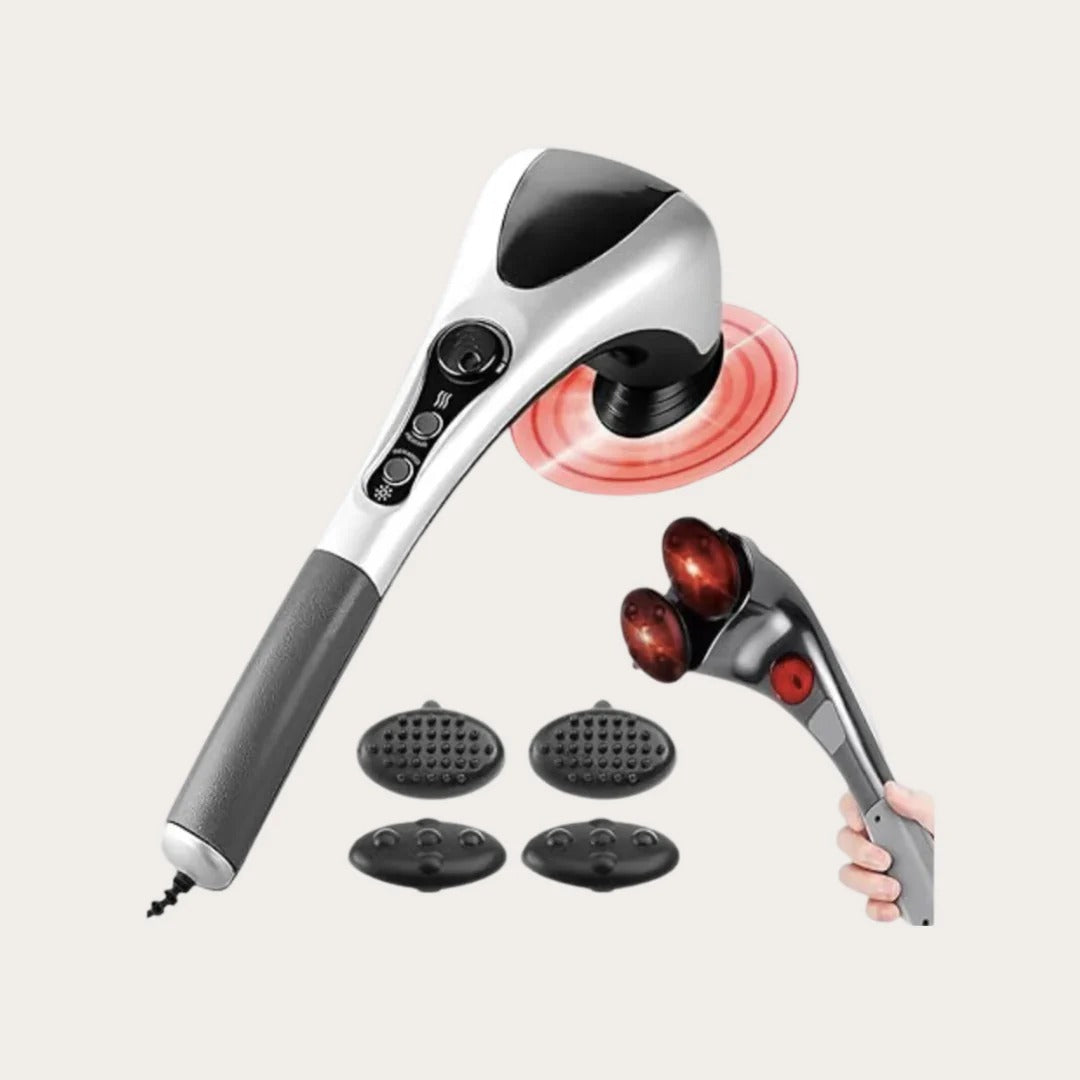 Full Body Handheld Double Head Massager With Infrared Heat Technology For Muscle Relief Relaxation And Circulation