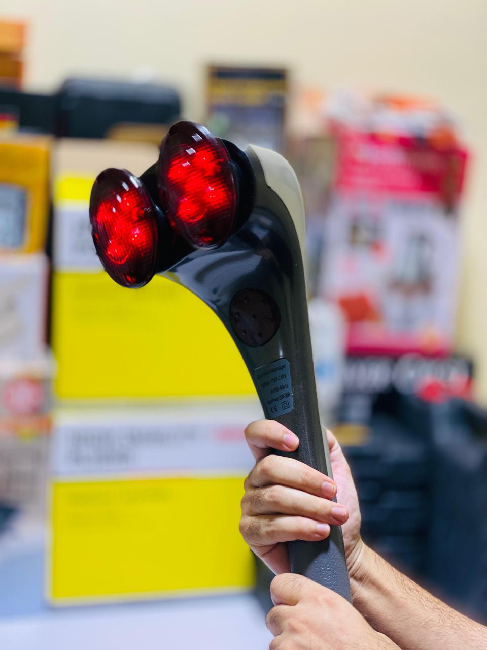 Full Body Handheld Double Head Massager With Infrared Heat Technology For Muscle Relief Relaxation And Circulation