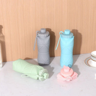 600ml Silicone Folding Water Bottle
