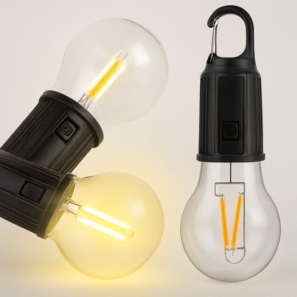 (CHARGE WITH TYPE C CABLE) Rechargeable Camping Hanging Bulb – Portable LED Tent Light