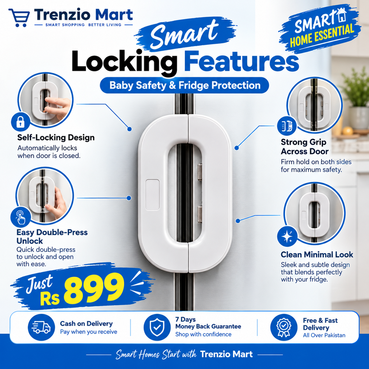 ( Buy 1 Get 1 Free )New Style Fridge Lock