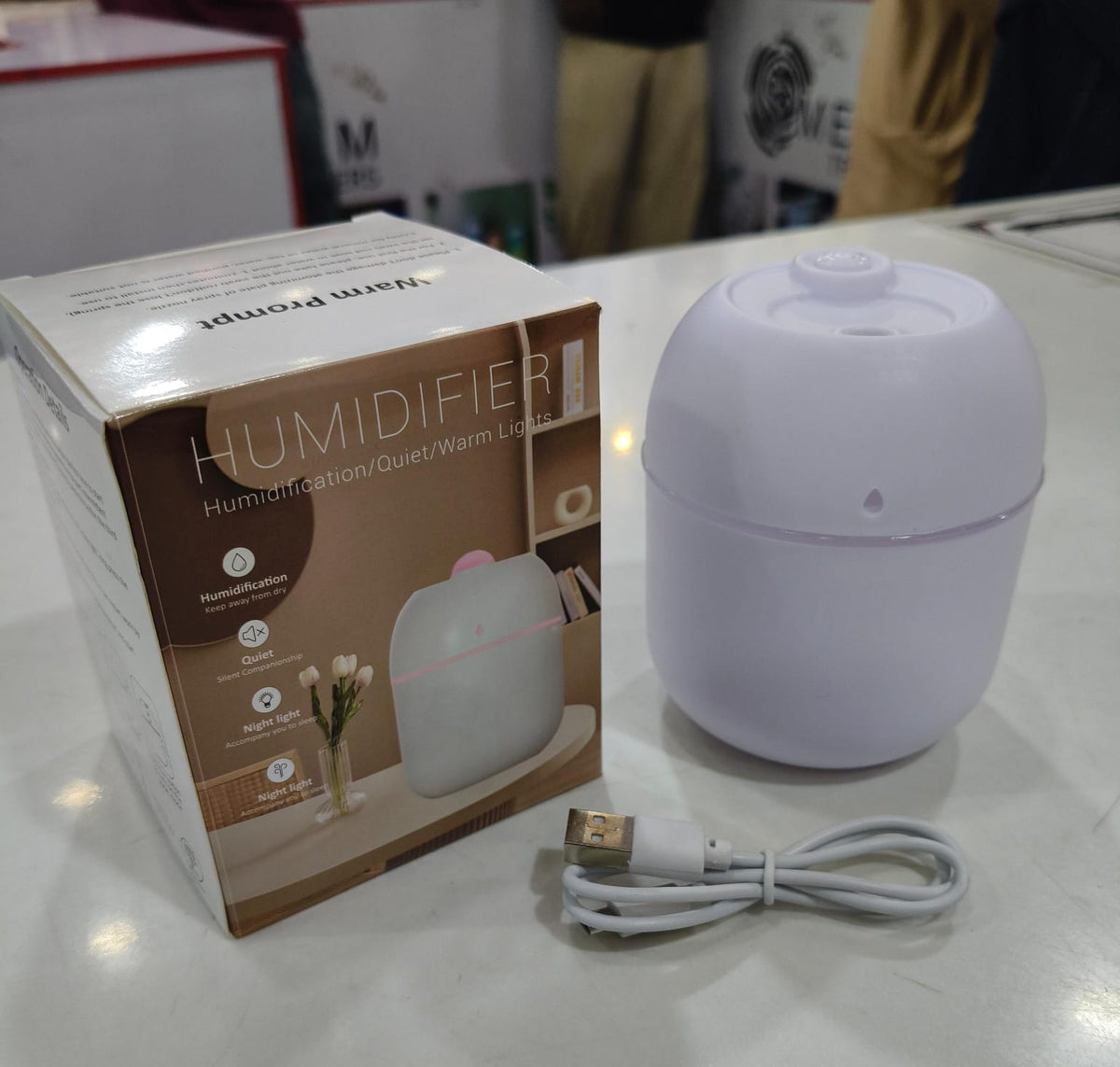 Mini USB Air Humidifier | Portable Cool Mist Aroma Diffuser for Home, Office & Car | Silent Air Purifier & Travel Atomizer