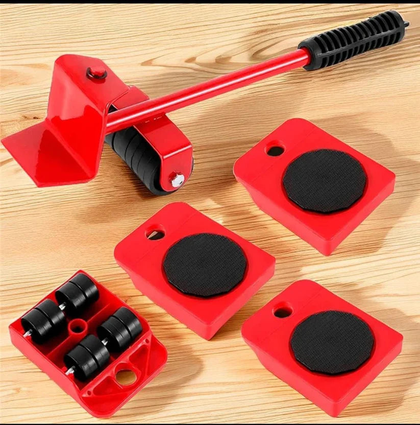 5-in-1 Heavy Furniture Mover Tool Set with Lifter & 360Β° Rollers