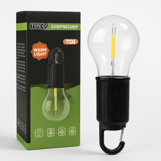 (CHARGE WITH TYPE C CABLE) Rechargeable Camping Hanging Bulb – Portable LED Tent Light
