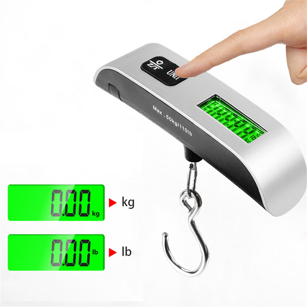 110lb / 50kg Portable Digital Scale LCD Display Electronic Hook Scale Luggage
