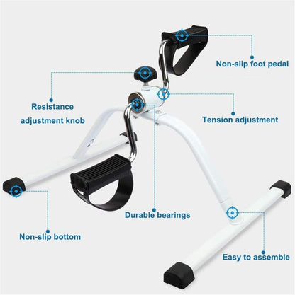 Easy Exercise Portable Gym Fitness Pedal Mini Exercise Bike Compact Lightweight Design For Home Office And Travel