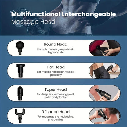 Massage Gun 5 In 1 Multifunctional Electric Full Body Massage Equipment Set - 6 Speeds With 4 Massage Heads For Deep Tissue Relief And Relaxation