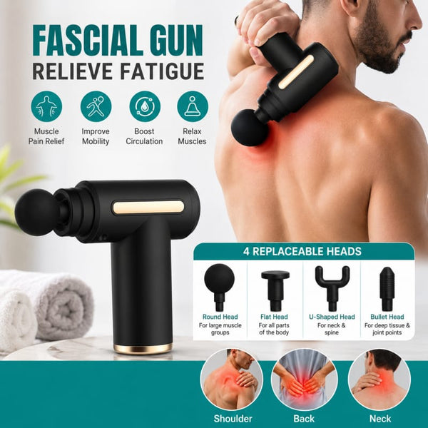 Massage Gun 5 In 1 Multifunctional Electric Full Body Massage Equipment Set - 6 Speeds With 4 Massage Heads For Deep Tissue Relief And Relaxation