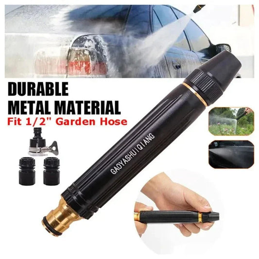 Portable Water Sprayer Nozzle Adjustable High Pressure Car Washing Garden Hose Sprinkler System Car Wash Water Pipe Spray Nozzle