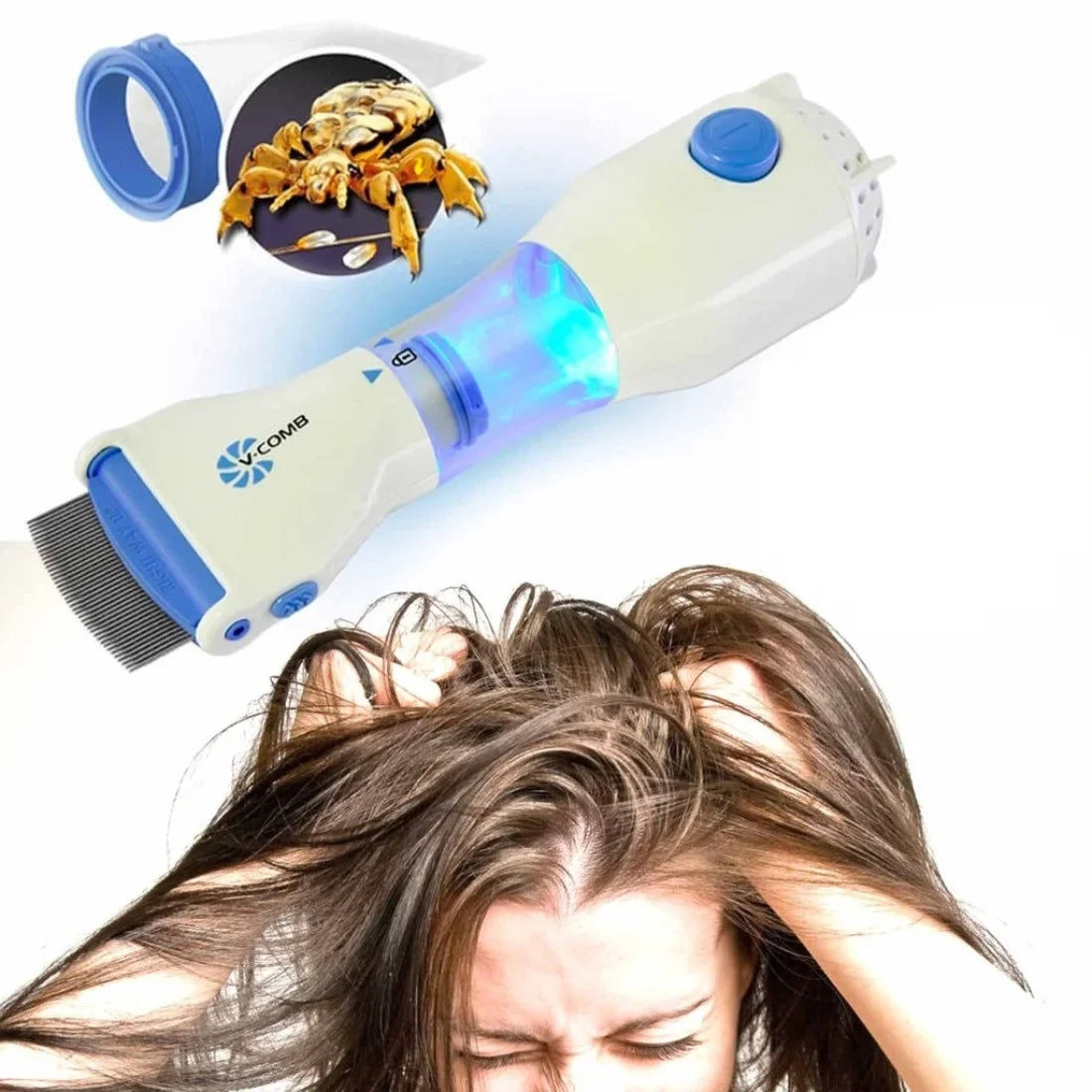 Electric V-Comb Anti Lice Machine | Chemical-Free Safe Lice & Egg Removal Device