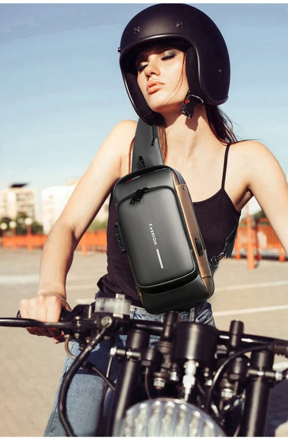 Anti-Theft Crossbody Shoulder Backpack - Waterproof