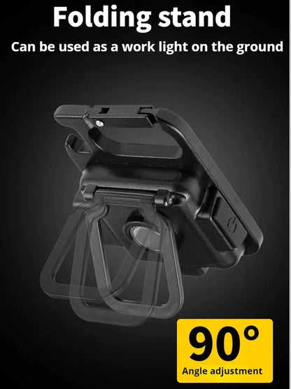 COB Rechargeable Keychain Flashlight: 3 Light Mod Portable Pocket Light with Folding Bracket, Bottle Opener, Magnet Base & Type-C Charging