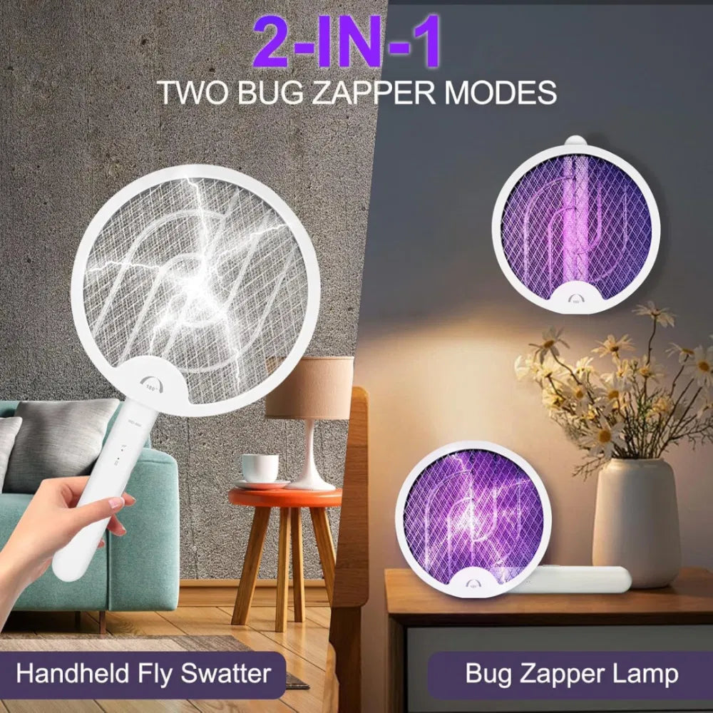 14 Inch Foldable Electric Mosquito Killer USB Rechargeable Fly Trap Mosquito Swatter Racket Insect Killer