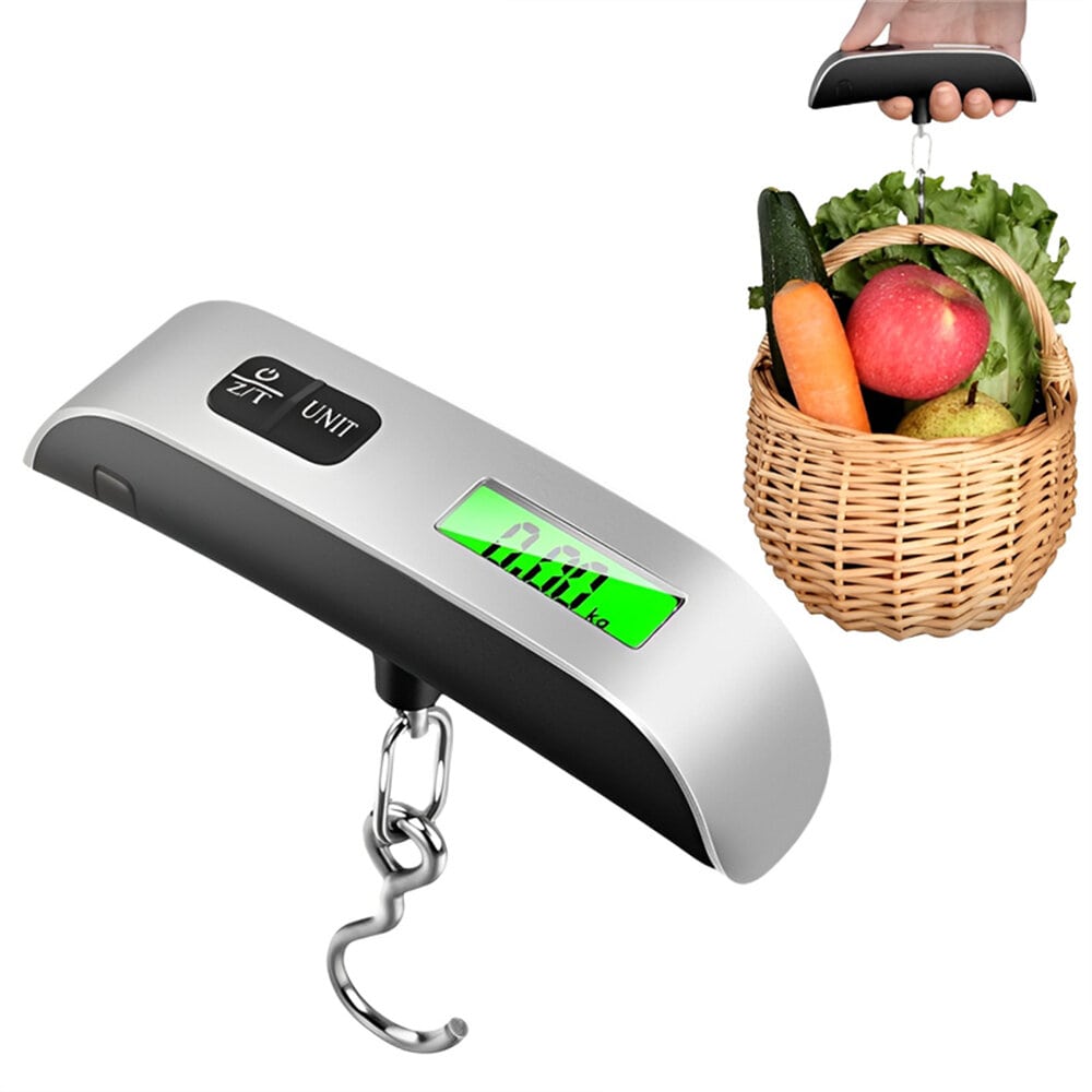 110lb / 50kg Portable Digital Scale LCD Display Electronic Hook Scale Luggage