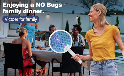 14 Inch Foldable Electric Mosquito Killer USB Rechargeable Fly Trap Mosquito Swatter Racket Insect Killer