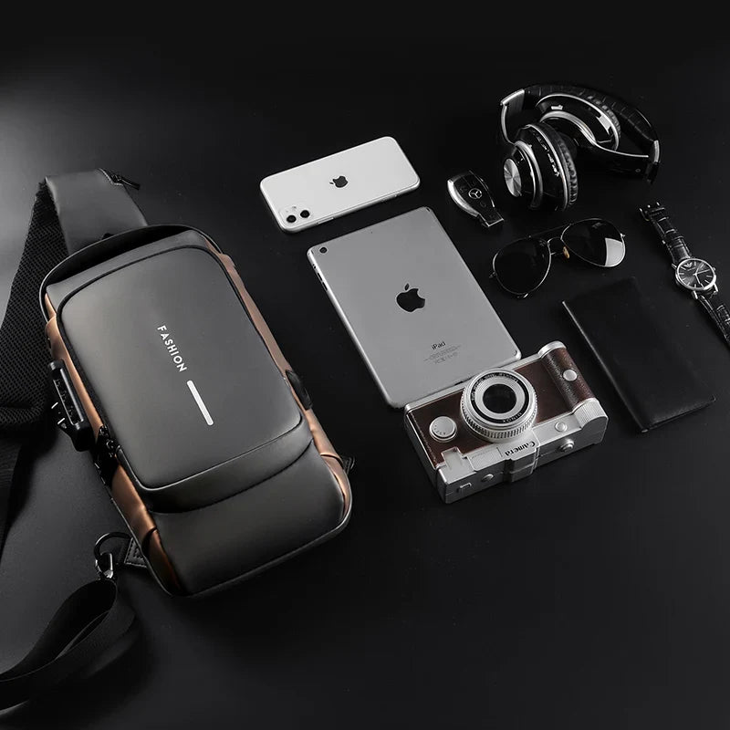 Anti-Theft Crossbody Shoulder Backpack - Waterproof
