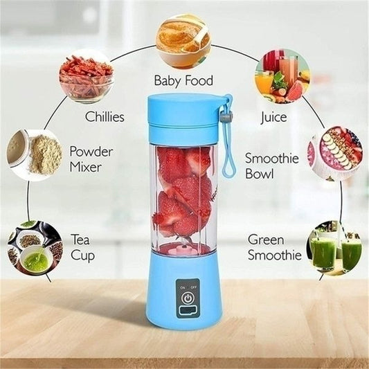 Portable 6-Blade USB Rechargeable Juice Blender