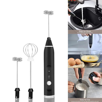 2 In 1 Rechargeable Coffee Beater and Egg Mixer and Milk Frother