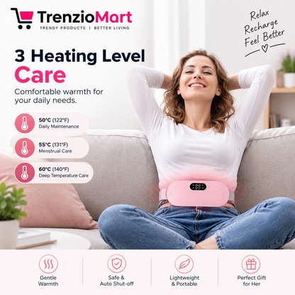 Portable Menstrual Heating Pad and Massager Belt