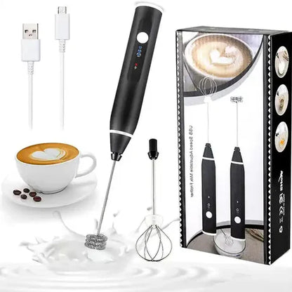 2 In 1 Rechargeable Coffee Beater and Egg Mixer and Milk Frother