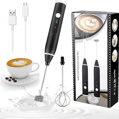 2 In 1 Rechargeable Coffee Beater and Egg Mixer and Milk Frother