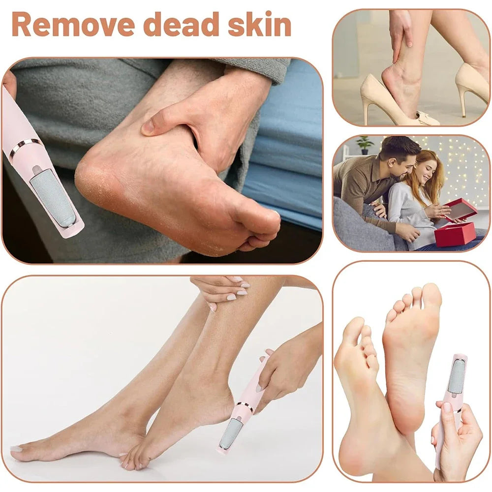 Electric Callus Remover with 2 Roller Heads