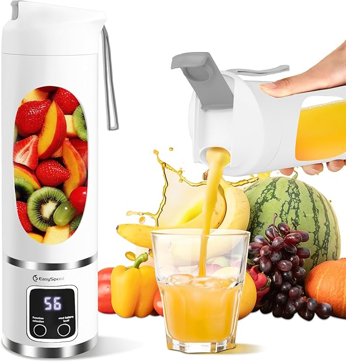 Portable 6-Blade USB Rechargeable Juice Blender -  Mini Blender Baby Food and Outdoor Use - 500ml