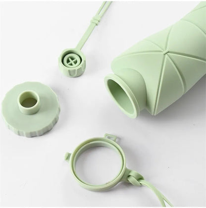 Silicone Folding Bottle | 600ML Silicon Foldable Bottle | Smart Travel Bottle Collapsible Design