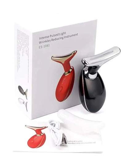 Rechargeable LED Facial Massager for Face & Neck - Vibrating Massager