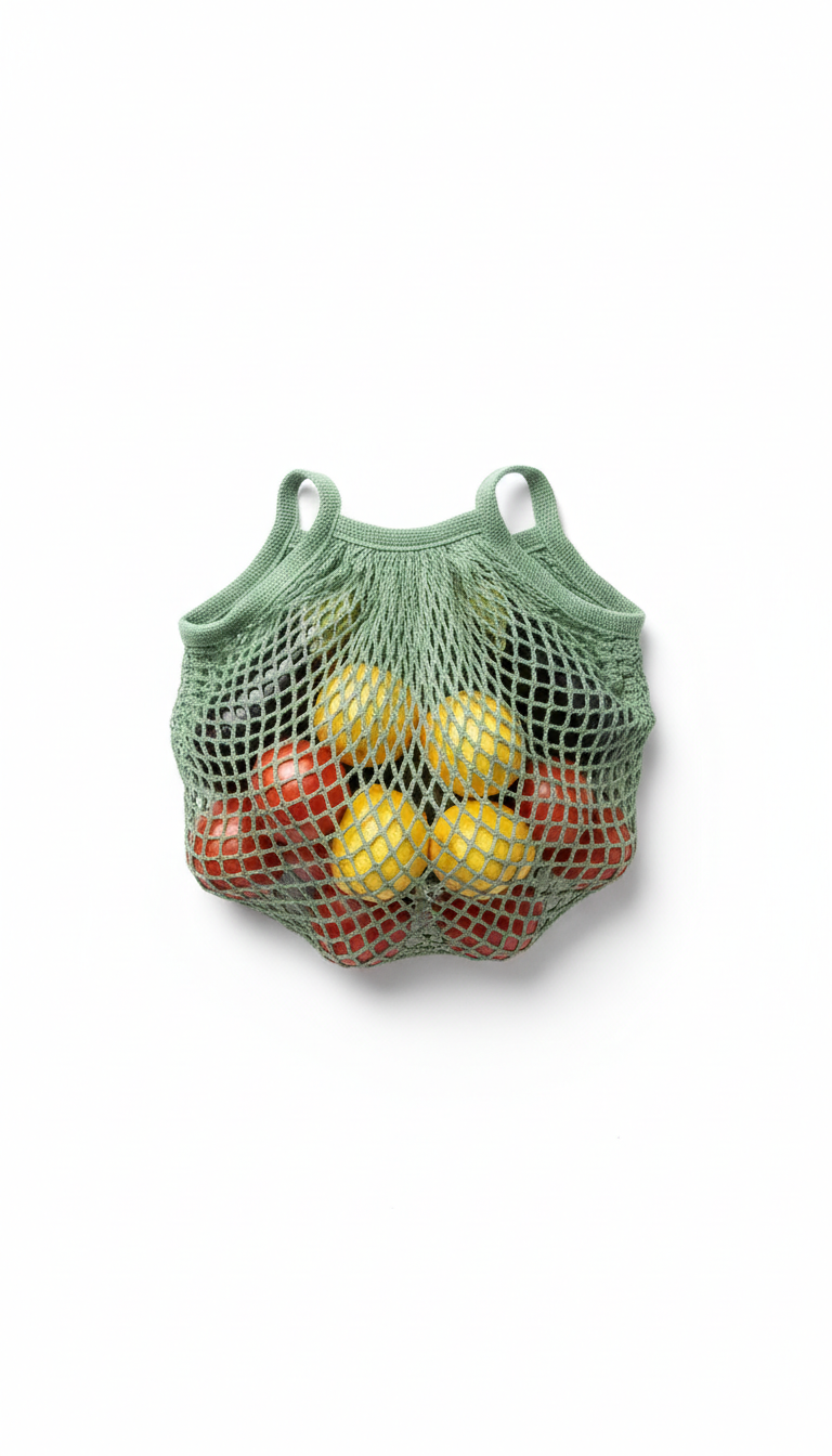 Mesh produce bag for fresh storage