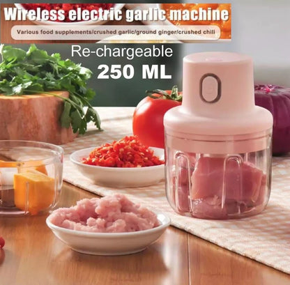 Re-chargeable Wireless Electric Garlic Machine | 250 ML