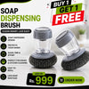 Buy 1 Get 1 Free Offer 2 Pcs Kitchen Cleaning Dish Brush Scrubber with Soap Dispenser